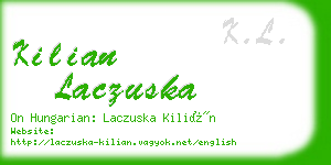 kilian laczuska business card